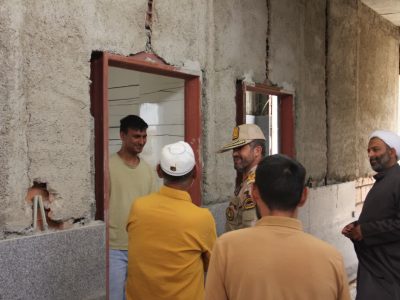 بازدید فرمانده مرزبانی استان گلستان از روند پیشرفت ساخت گروهان  جدید مرزی مراوه تپه