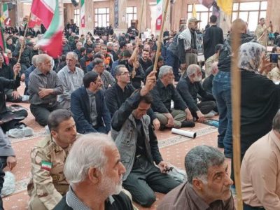 حضور مدیر شرکت خدمات حمایتی کشاورزی استان گلستان در مراسم وداع و تشیع پیکر مطهر امام شهید در مصلی گرگان
