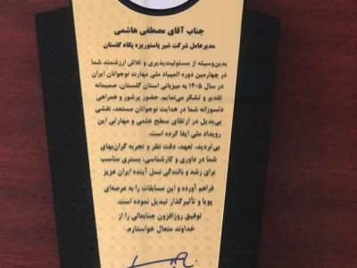 پگاه گلستان، حامی توسعه مهارتی نسل جدید؛ تقدیر معاون وزیر کار از مدیرعامل پگاه گلستان