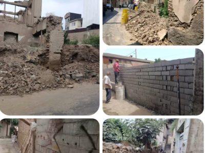 دیوارکشی زمینهای خالی برای ارتقای امنیت و بهداشت شهری در گرگان