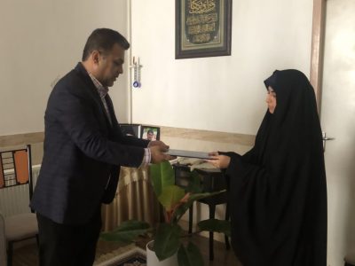 دیدار رئیس بنیاد نخبگان گلستان با خانواده شهید فرزین کمالی