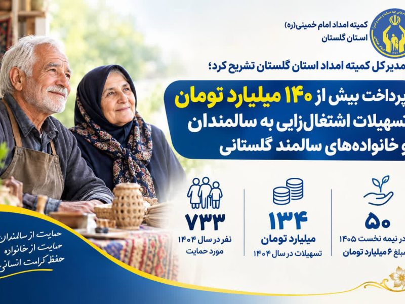 ۷۸۳ سالمند و عضو خانوادههای سالمند گلستانی در مسیر اشتغال قرار گرفتند